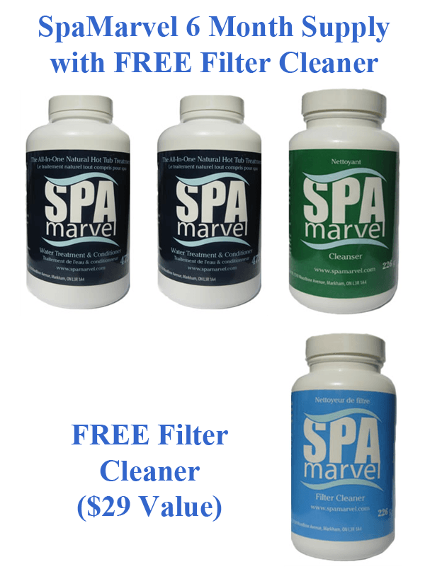 Spa Marvel 6 Month Bundle with FREE Spa Marvel Filter Cleaner