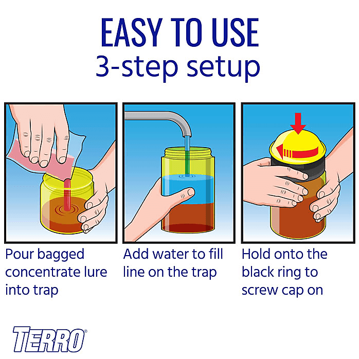 TERRO Reusable Fly & Wasp Trap - Refill